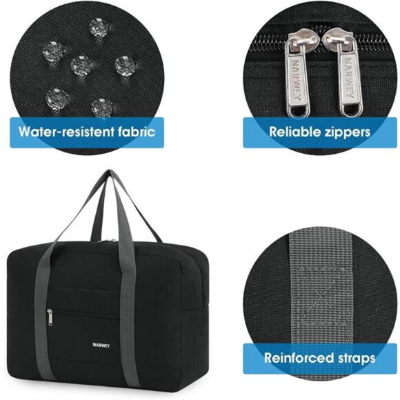 For Spirit Airlines Personal Item Bag 18x14x8 Foldable Travel Duffel Bag Tote - Picture 5 of 7